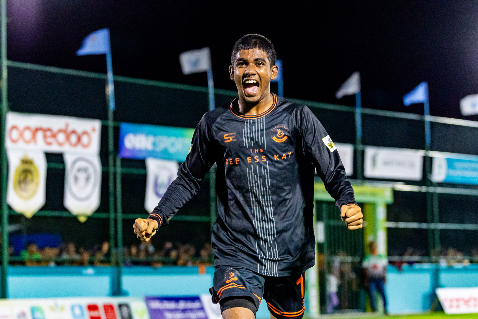 Dee Ess Kay vs Fools SC in Day 3 of Laamehi Dhiggaru Ekuveri Futsal Challenge 2024 was held on Sunday, 28th July 2024, at Dhiggaru Futsal Ground, Dhiggaru, Maldives Photos: Nausham Waheed / images.mv