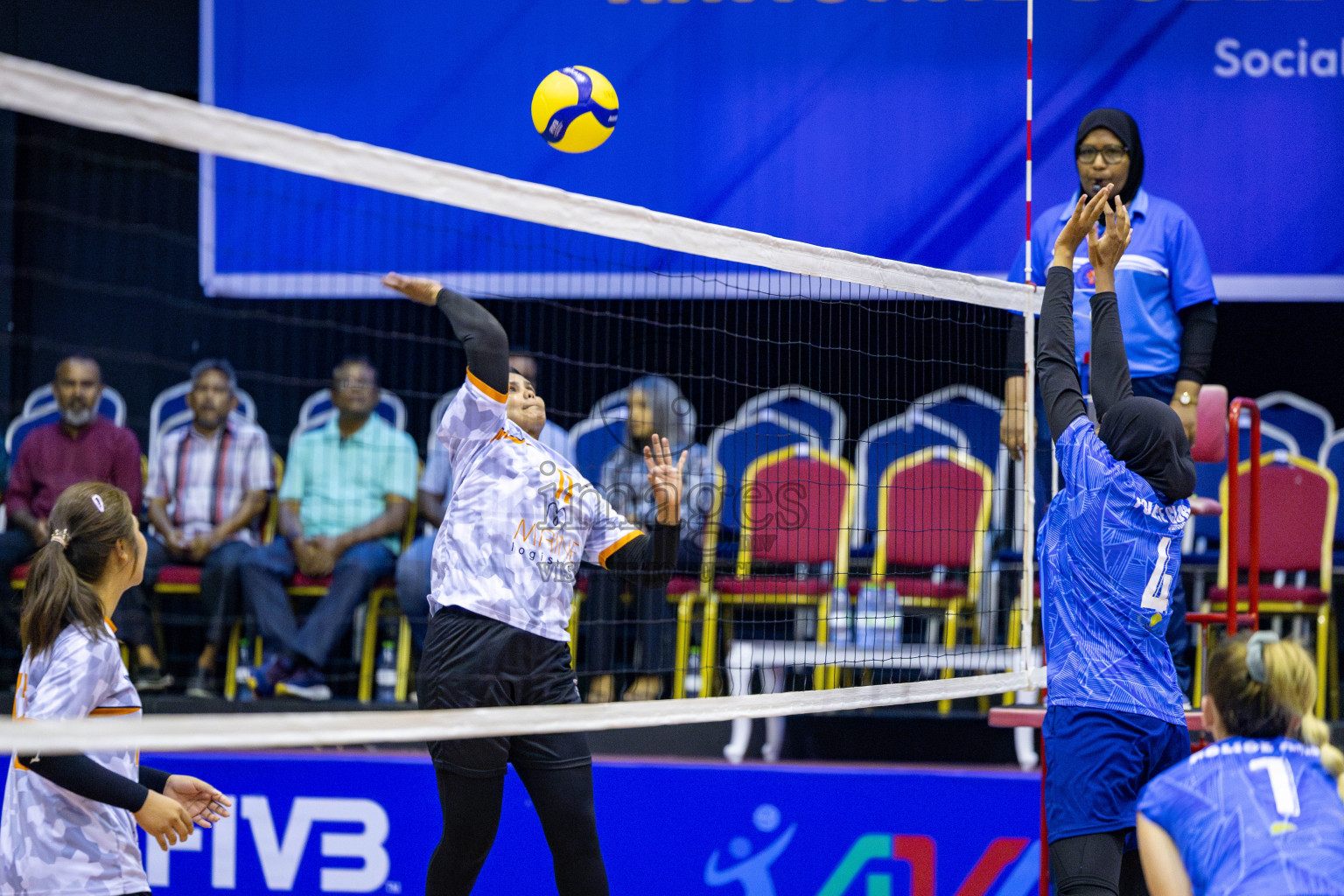 Police Club vs Flexor Sports Club in Day 1 of National Volleyball League 2025 - Women's Division held in Male', Maldives on Saturday, 19th April 2025 at Social Center Indoor Hall Photos 
By: Hassan Simah / images.mv