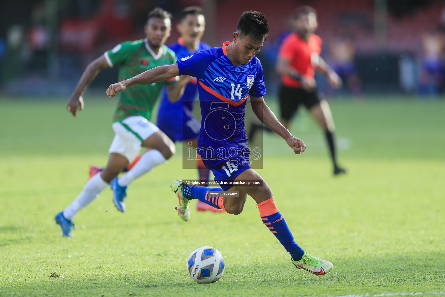 Bangladesh vs India in SAFF Championship 2021 held on 1st October 2021 in Galolhu National Stadium, Male', Maldives