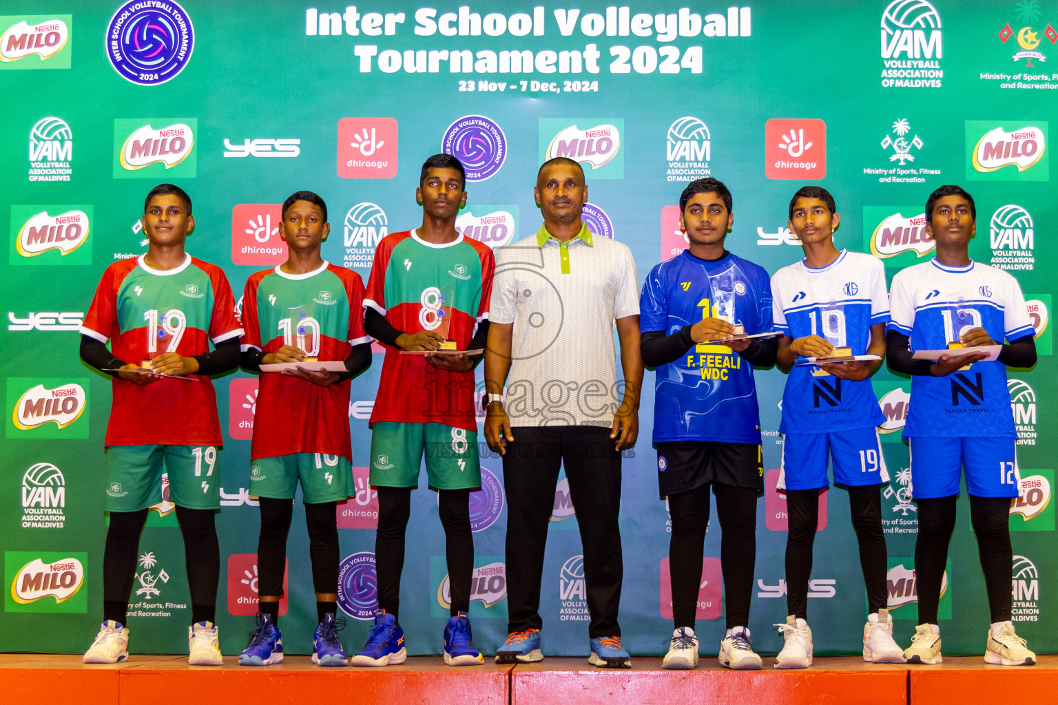 Finals of Interschool Volleyball Tournament 2024 was held in Social Center at Male', Maldives on Friday, 6th December 2024. Photos: Nausham Waheed / images.mv