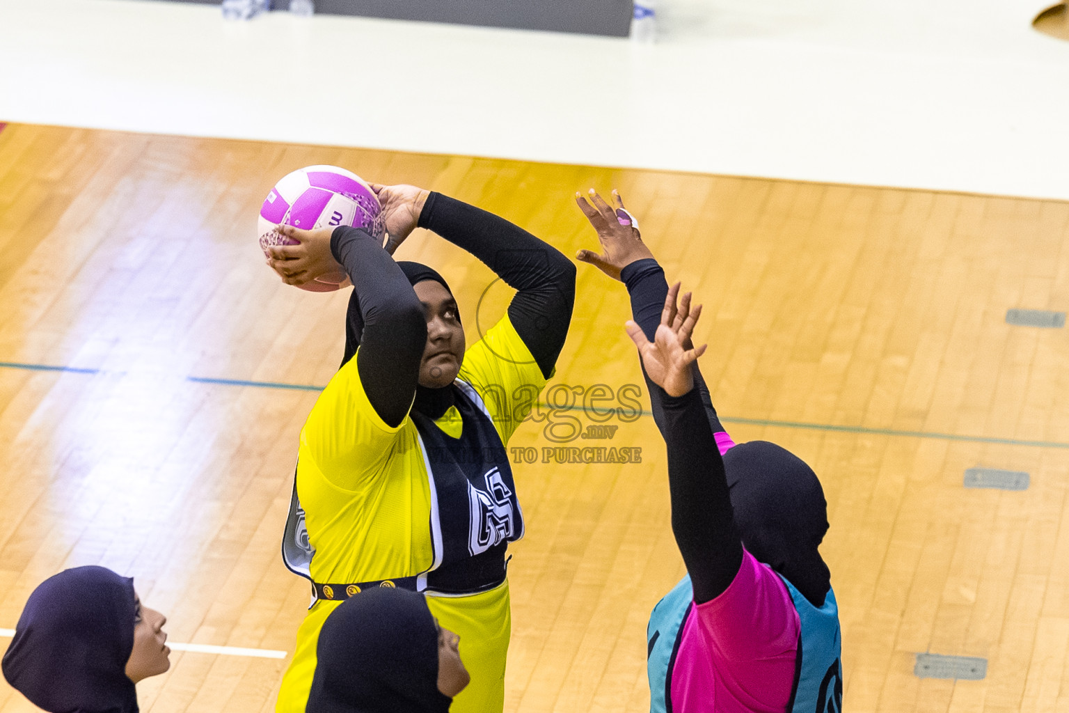 Day 8 of 24th Milo Netball Association Championship was held in Social Center at Male', Maldives on Monday, 8th September 2025. Photos: Mohamed Mahfooz Moosa / images.mv
