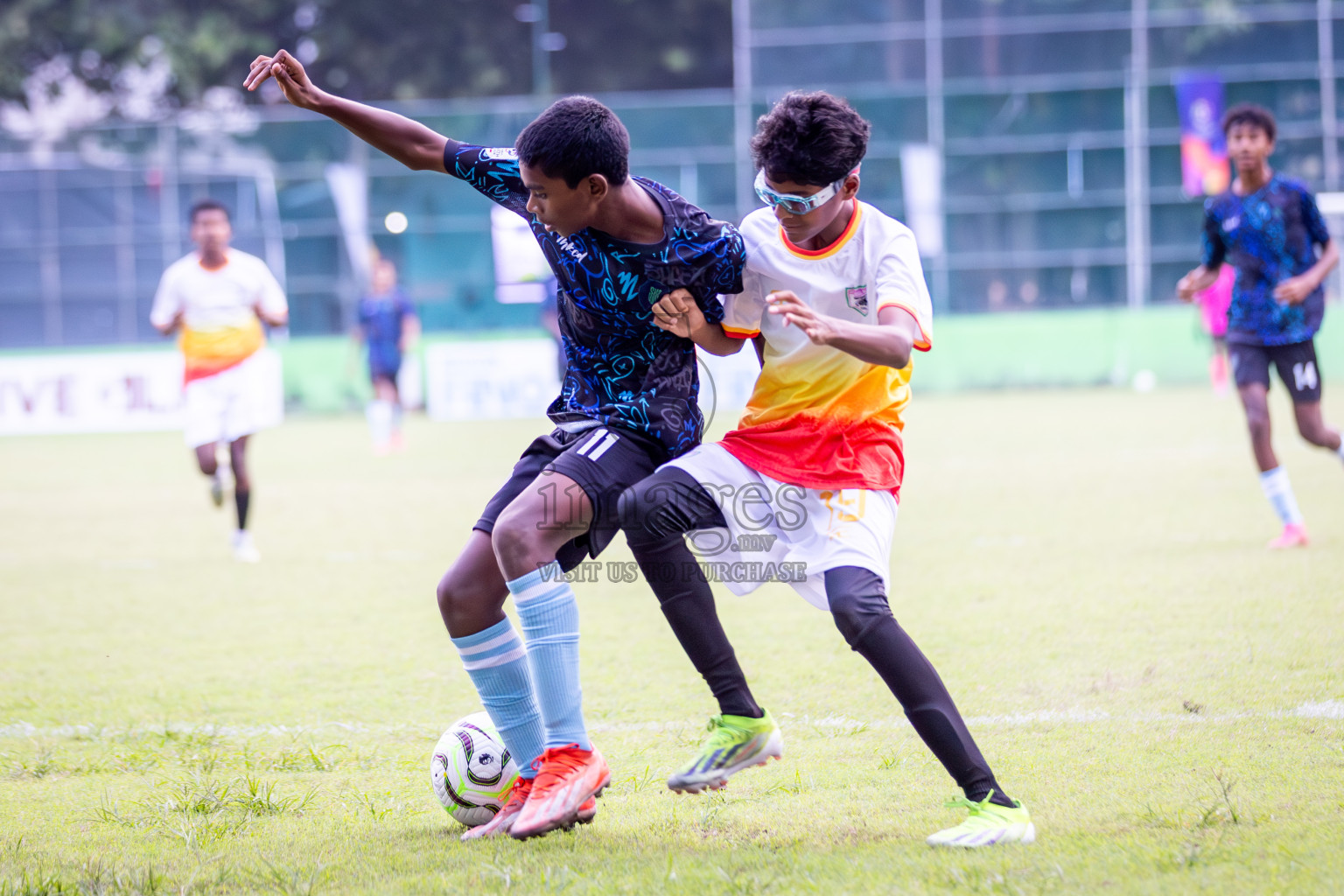 Club Eagles vs Super United Sports (U14) in Day 4 of Dhivehi Youth League 2024 held at Henveiru Stadium on Thursday, 28th November 2024. Photos: Shuu Abdul Sattar/ Images.mv