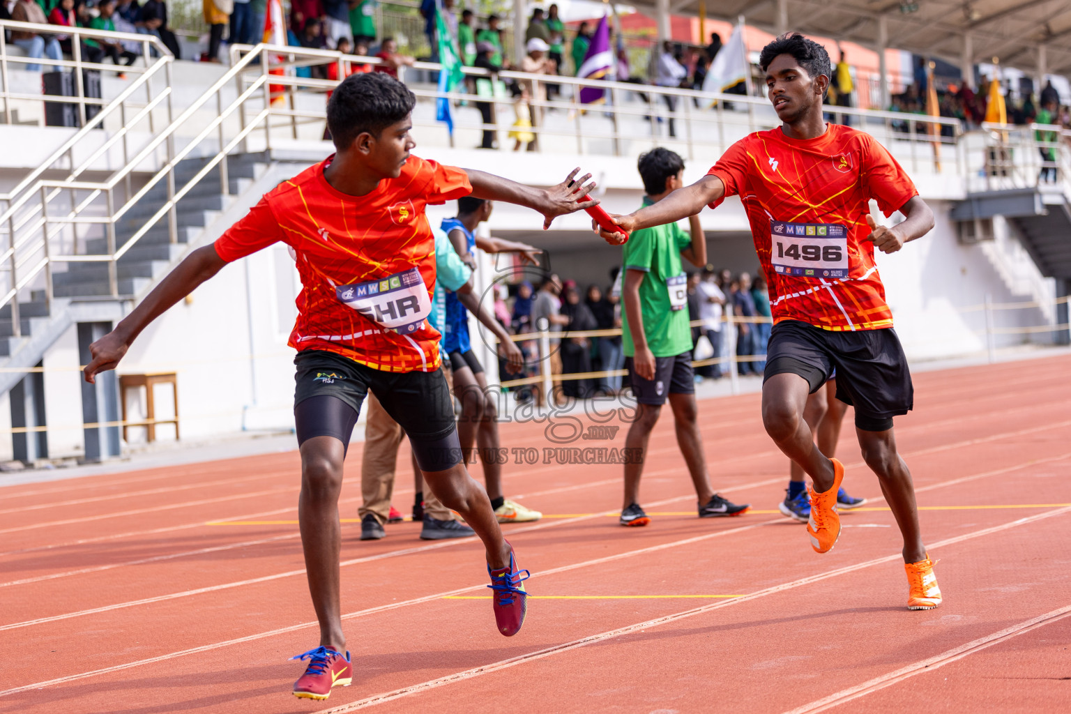 Day 5 of MWSC Interschool Athletics Championships 2024 held in Hulhumale Running Track, Hulhumale, Maldives on Wednesday, 13th November 2024. Photos by: Ismail Thoriq / Images.mv