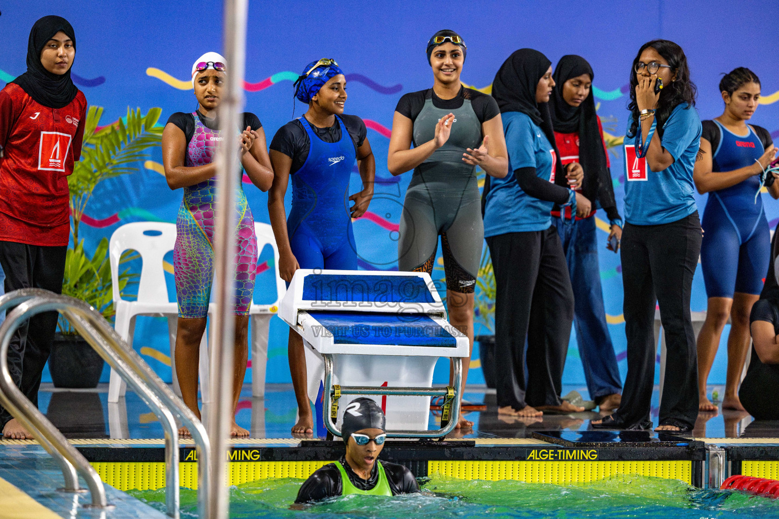 Day 6 of National Swimming Competition 2024 held in Hulhumale', Maldives on Wednesday, 18th December 2024. 
Photos: Hassan Simah / images.mv