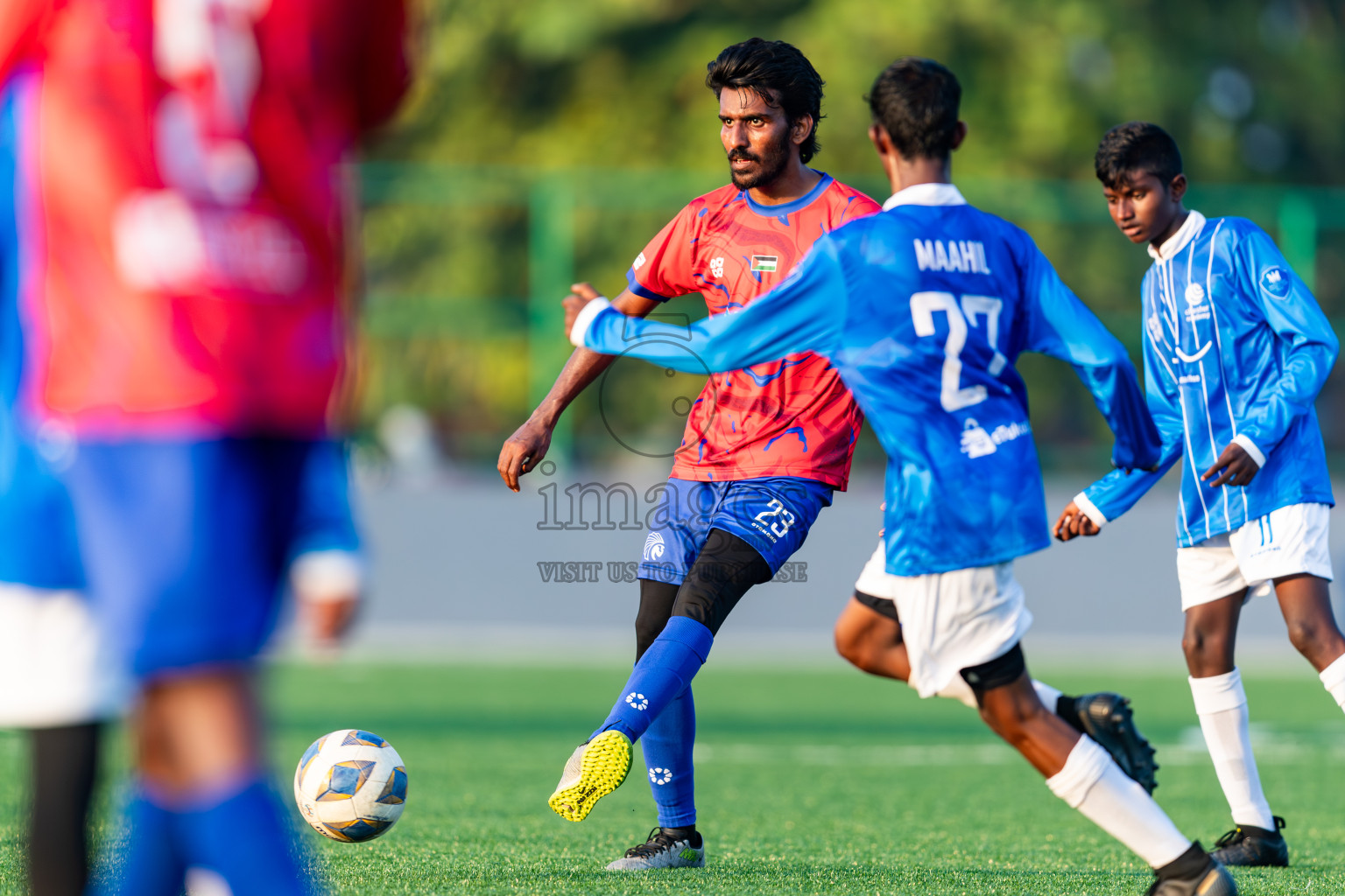 Chester Academy vs Baburu SC from Manadhoo Council Cup 2024 in N Manadhoo Maldives on Tuesday, 20th February 2023. Photos: Nausham Waheed / images.mv