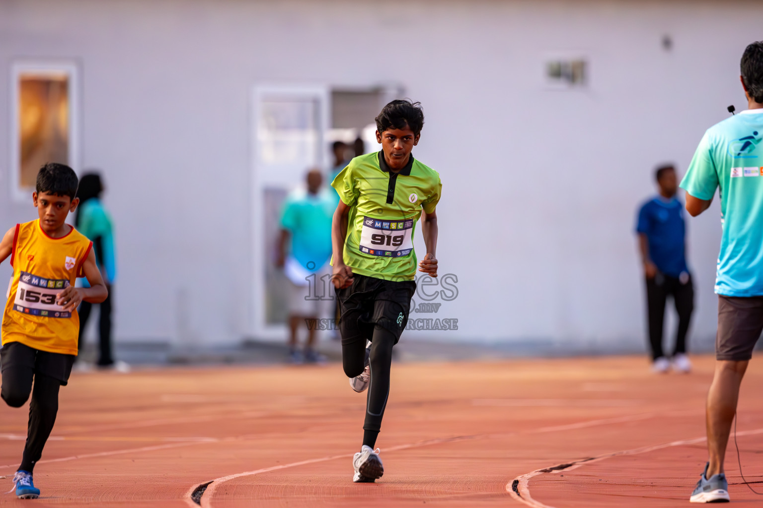 Day 1 of MWSC Interschool Athletics Championships 2024 held in Hulhumale Running Track, Hulhumale, Maldives on Saturday, 9th November 2024. Photos by: Ismail Thoriq / Images.mv