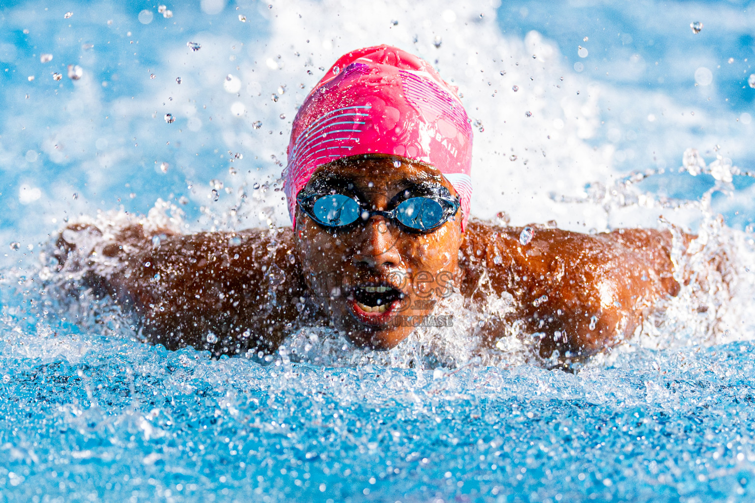 Day 4 of 1st National Short Course Swimming Competition held in Hulhumale', Maldives on Tuesday, 17th June 2025. Photos: Nausham Waheed / images.mv