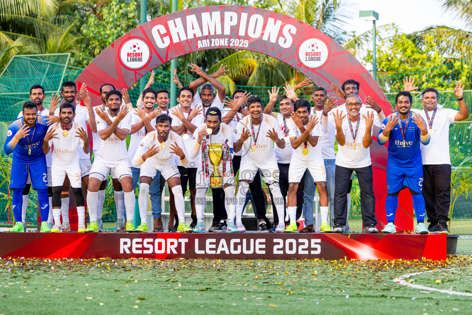 Barcelo vs Conrad in the Final of Resort League 2025 (Ari Zone) was held on Sunday, 28th June 2025 in Conrad Maldives Rangali Island, Alif Dhaalu Atoll, Maldives. Photos: Nausham Waheed / images.mv