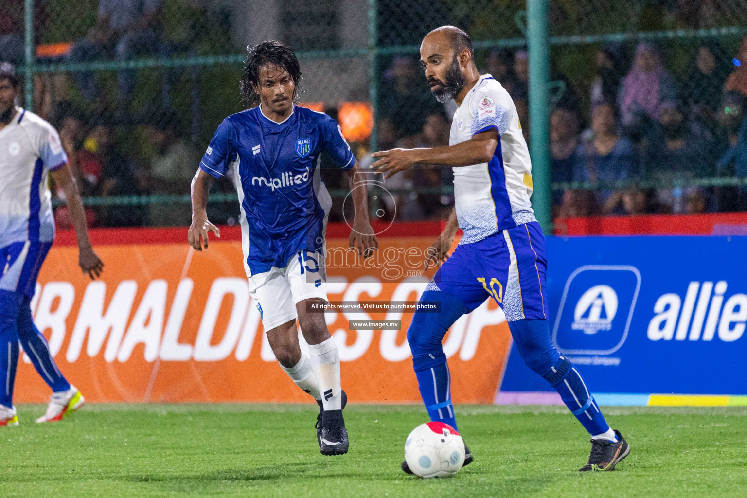 Team Allied vs Muleeaage RC in Club Maldives Cup 2022 was held in Hulhumale', Maldives on Wednesday, 12th October 2022. Photos: Ismail Thoriq/ images.mv