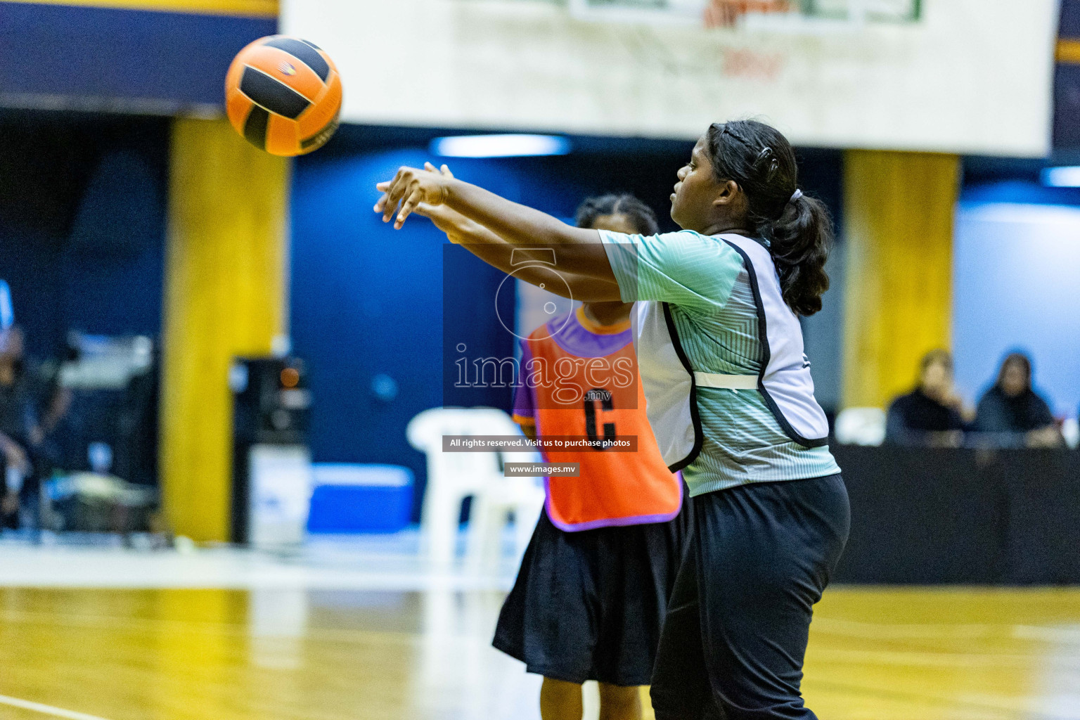 Day 9 of 24th Interschool Netball Tournament 2023 was held in Social Center, Male', Maldives on 4th November 2023. Photos: Hassan Simah / images.mv