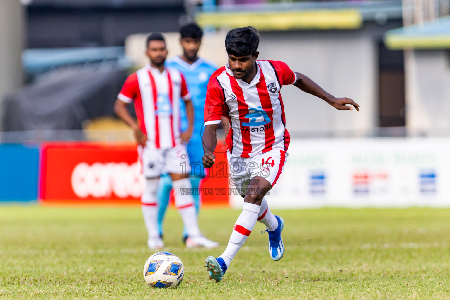 Tent SC vs Lagoons SC in the Quarter Final of Second Division 2023 in Male' Maldives on Thursday, 8th February 2023. Photos: Nausham Waheed / images.mv