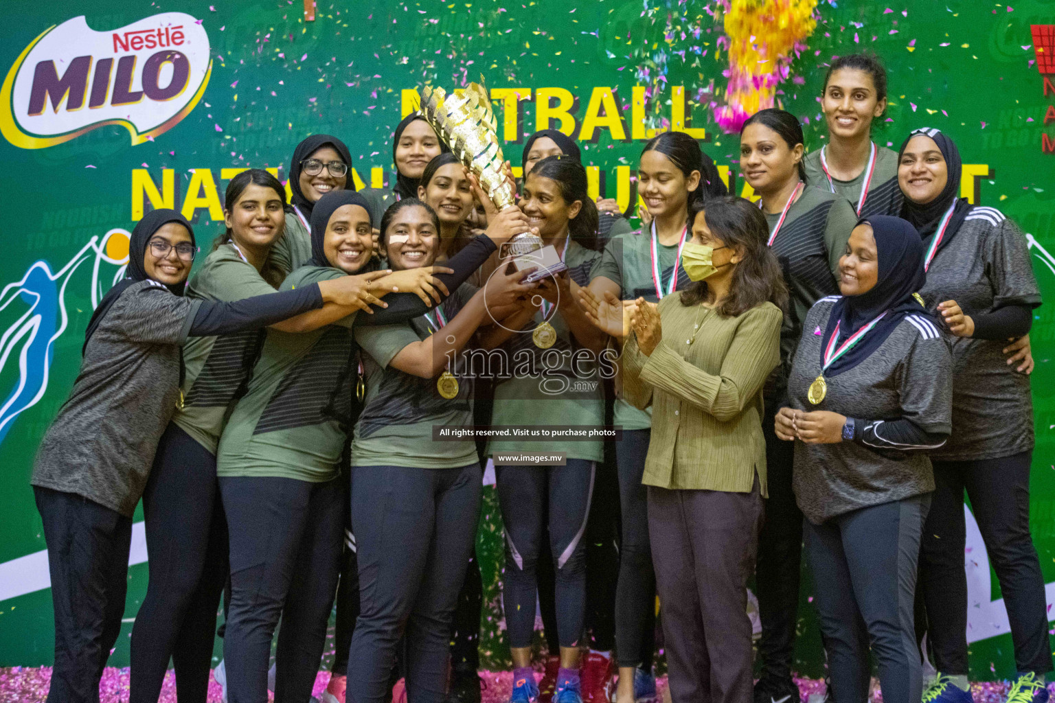 Kulhudhuffushi Youth & R.C vs Club Green Streets in the Finals of Milo National Netball Tournament 2021 (Women's) held on 5th December 2021 in Male', Maldives Photos: Ismail Thoriq / images.mv