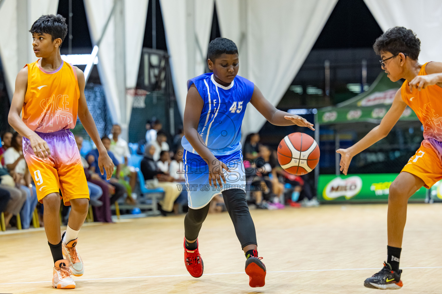 Milo 5 x 5 Junior Challenge 2025 - Basketball tournament held in Basketball Training Center, Male', Maldives on Thursday, 09th October 2025. 
Photo by: Hassan Simah / Images.mv