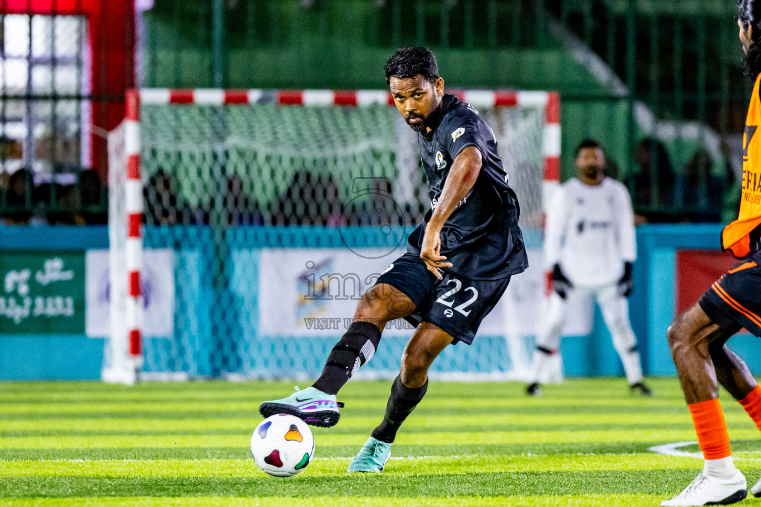 Dee Cee Jay SC vs Much Black in Semi Final of Laamehi Dhiggaru Ekuveri Futsal Challenge 2024 was held on Monday, 29th July 2024, at Dhiggaru Futsal Ground, Dhiggaru, Maldives Photos: Nausham Waheed / images.mv