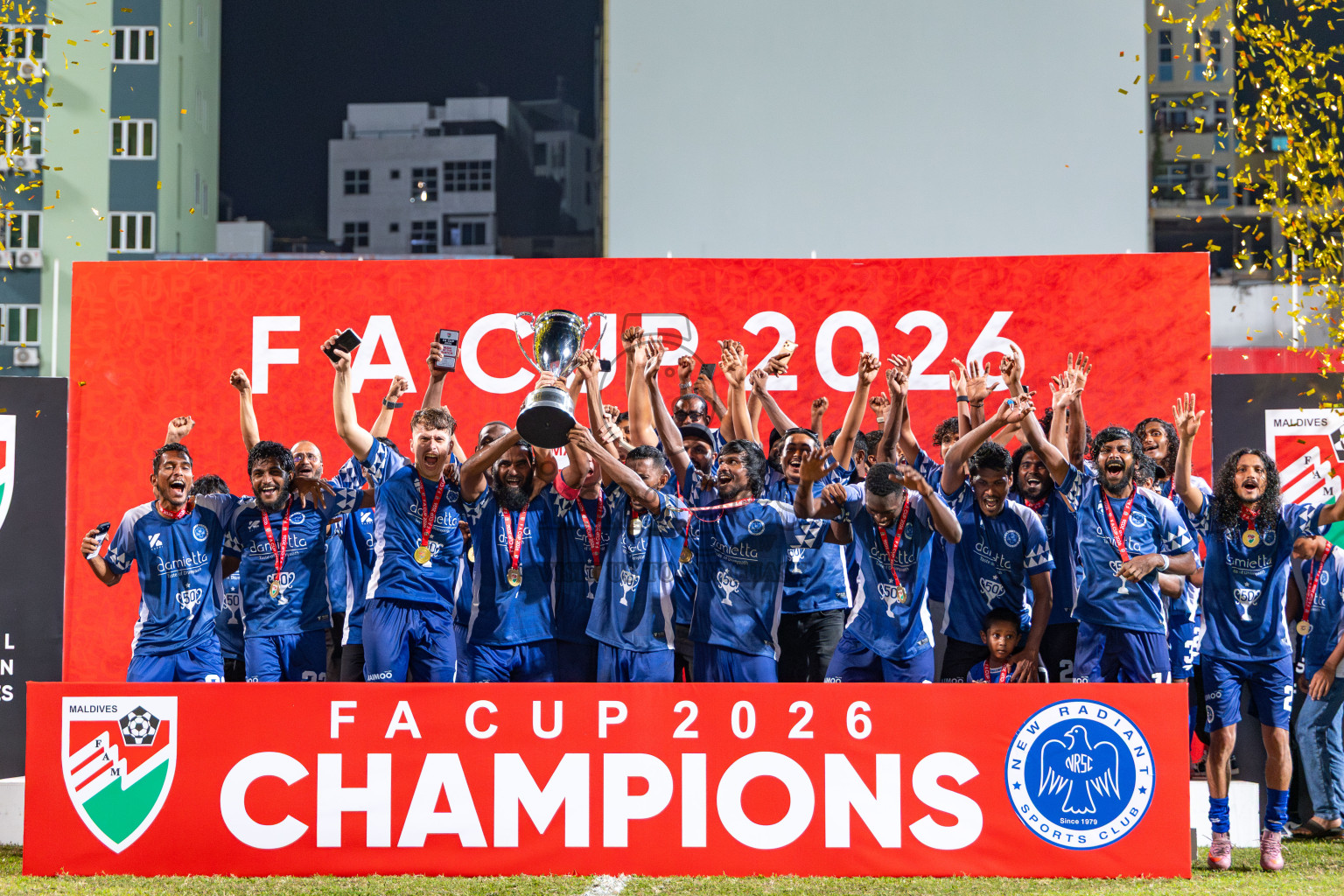 New Radiant SC vs TC Sports Club in the final of FA Cup 2026 was held in National Football Stadium, Male' Maldives on Saturday, 18th April 2026. Photos: Mohamed Mahfooz Moosa / images.mv