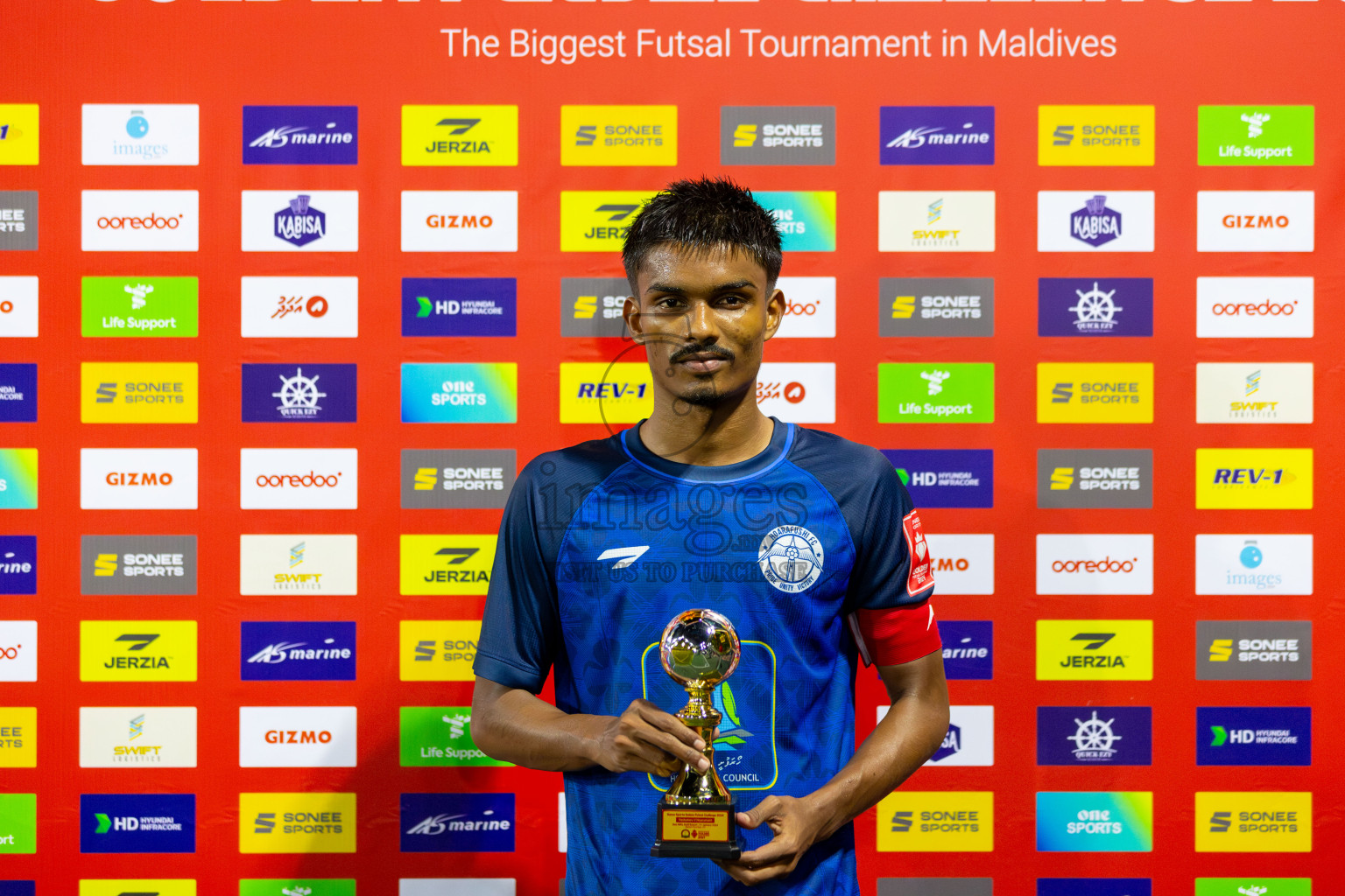 HA Vashafaru vs HA Hoarafushi in Day 5 of Golden Futsal Challenge 2024 was held on Friday, 19th January 2024, in Hulhumale', Maldives Photos: Mohamed Mahfooz Moosa / images.mv