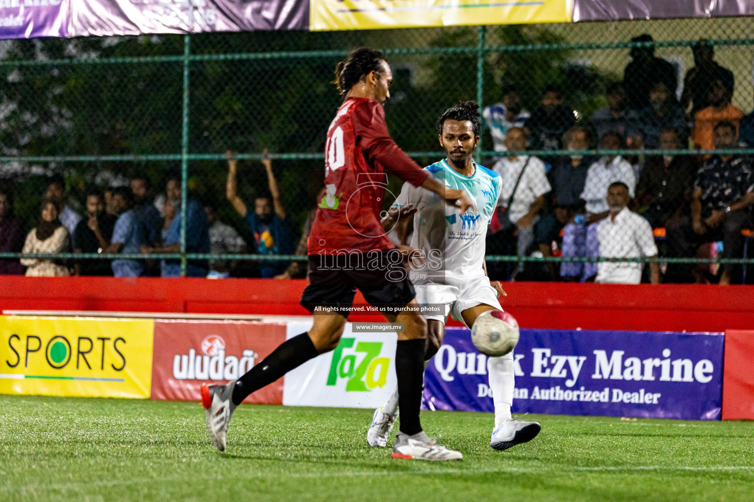 K. Himmafushi vs K. Maafushi in Day 6 of Golden Futsal Challenge 2023 on 10 February 2023 in Hulhumale, Male, Maldives