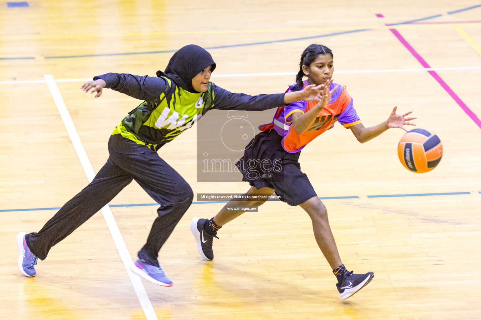 Day4 of 24th Interschool Netball Tournament 2023 was held in Social Center, Male', Maldives on 30th October 2023. Photos: Nausham Waheed / images.mv