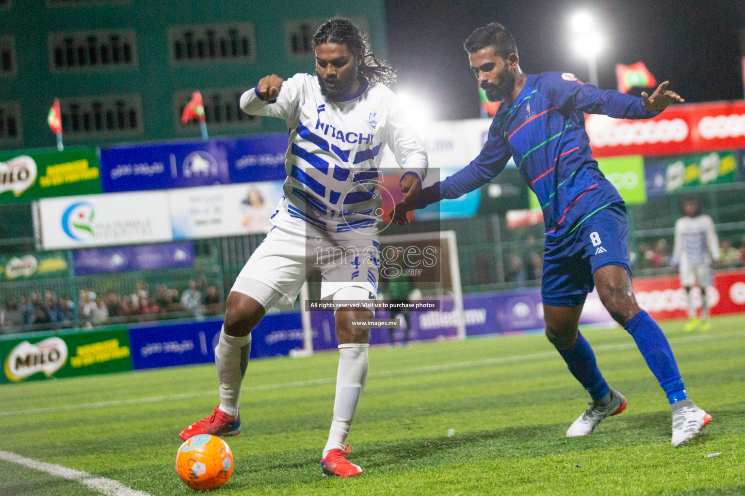 STO RC Vs Team Fenaka in the Quarter Finals of Club Maldives 2021 held in Hulhumale, Maldives on 13 December 2021. Photos: Nasam Thaufeeq