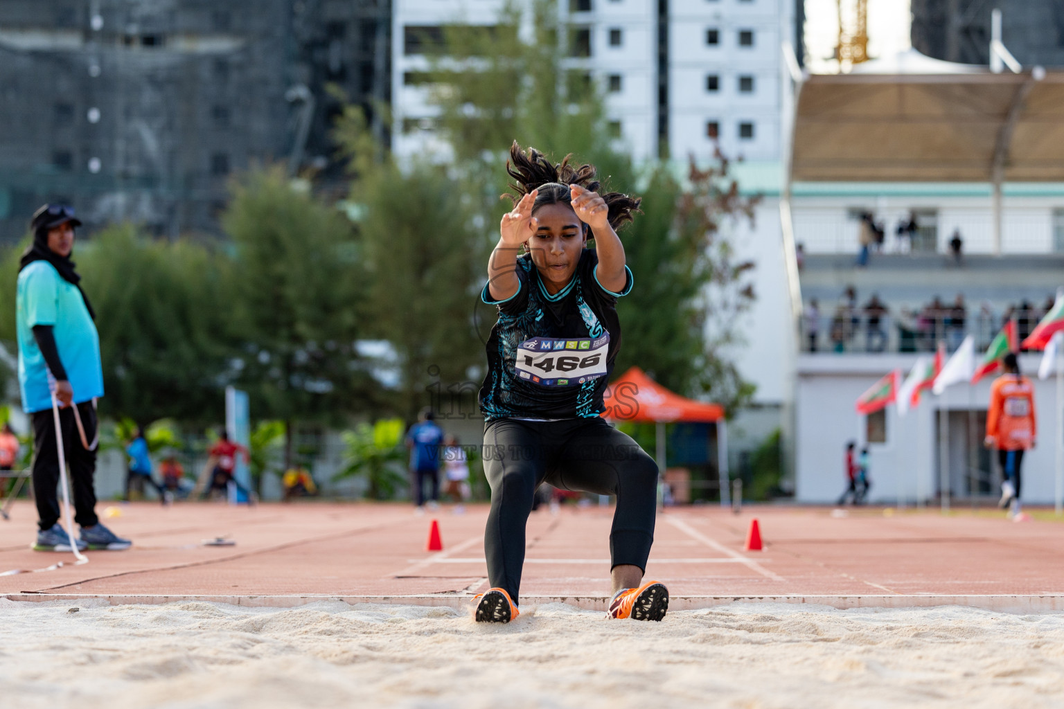 Day 2 of MWSC Interschool Athletics Championships 2024 held in Hulhumale Running Track, Hulhumale, Maldives on Sunday, 10th November 2024. 
Photos by: Hassan Simah / Images.mv