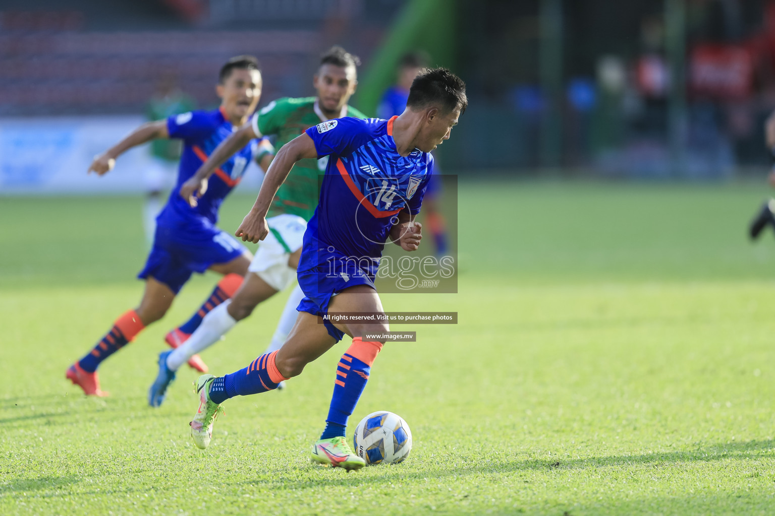 Bangladesh vs India in SAFF Championship 2021 held on 1st October 2021 in Galolhu National Stadium, Male', Maldives