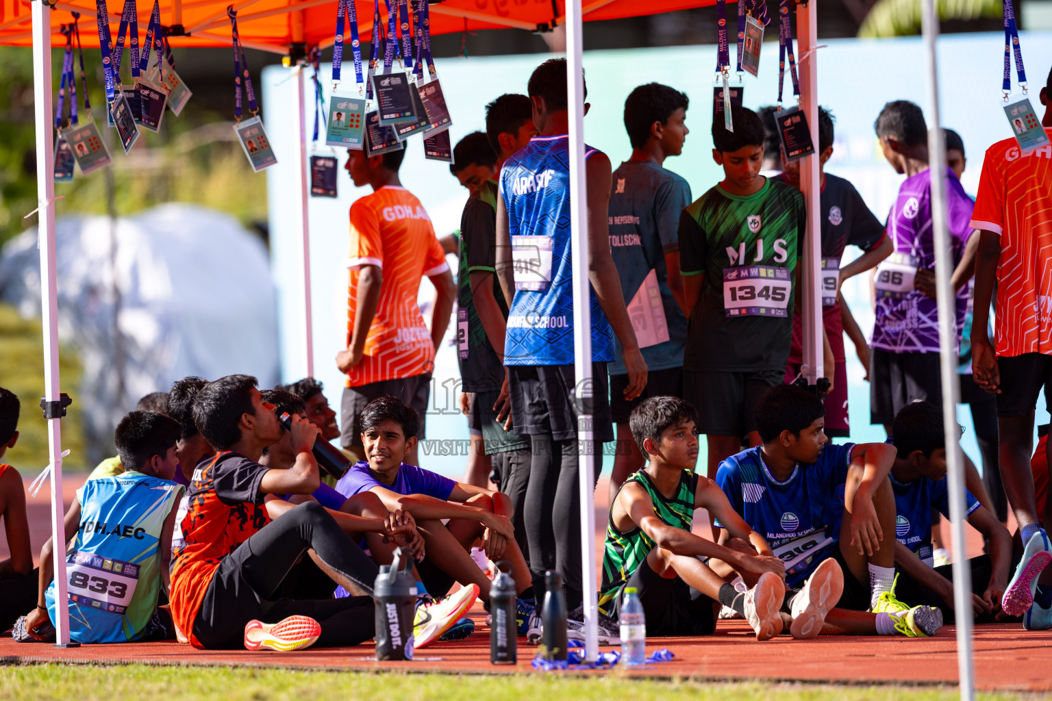 Day 1 of MWSC Interschool Athletics Championships 2024 held in Hulhumale Running Track, Hulhumale, Maldives on Saturday, 9th November 2024. Photos by: Ismail Thoriq / Images.mv