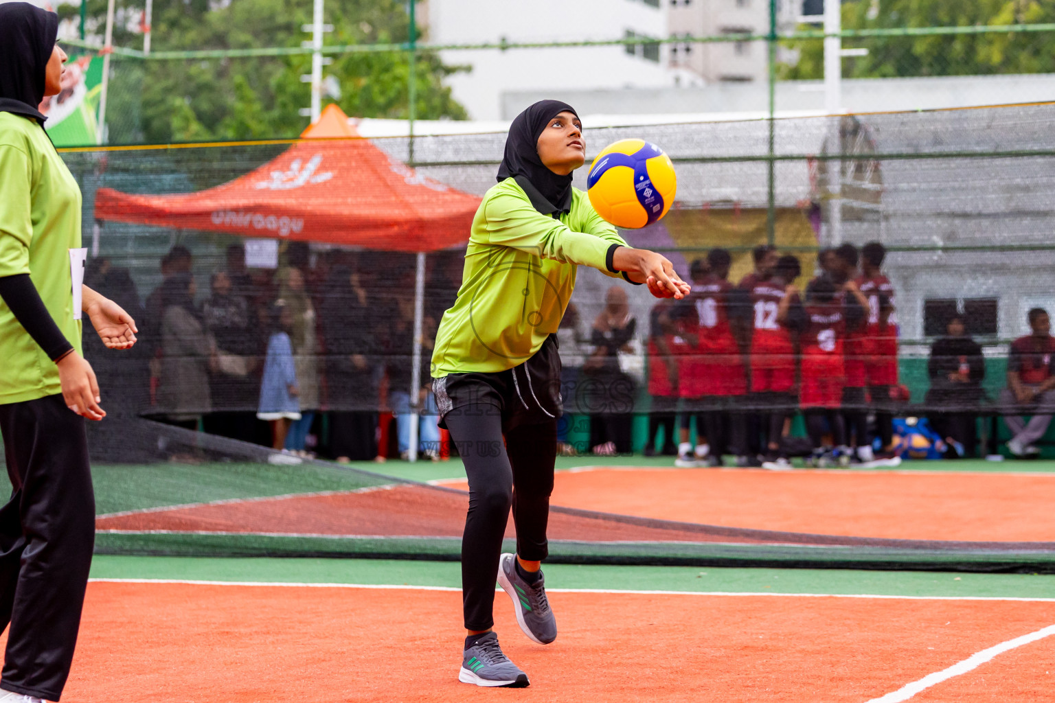 Day 2 of Interschool Volleyball Tournament 2024 was held in Ekuveni Volleyball Court at Male', Maldives on Sunday, 24th November 2024. Photos: Nausham Waheed / images.mv