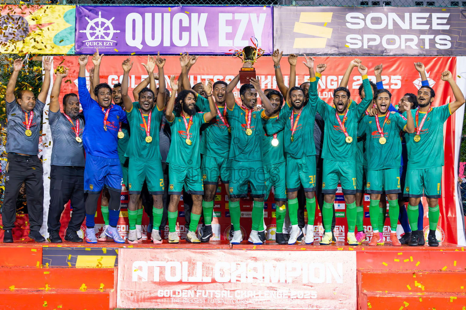 ADh Omadhoo vs ADh Mahibadhoo in Alifu Dhaalu Atoll Final on Day 23 of Golden Futsal Challenge 2025 was held on Monday , 27th January 2025, in Hulhumale', Maldives.
Photos: Ismail Thoriq / images.mv
