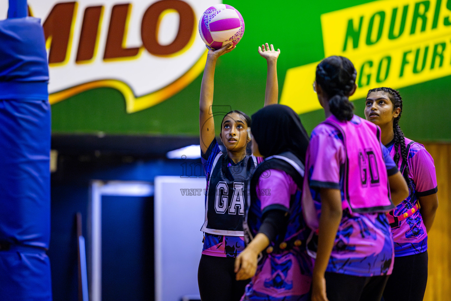 N Sports Academy B vs N Sports Academy A U17 Finals of 3rd Netball Junior Championship, held at Social Center on Saturday, 25th January 2025 . Photos: Nausham Waheed / images.mv