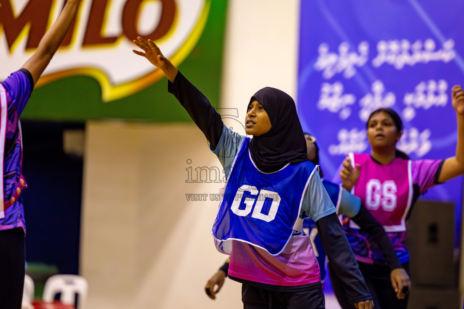 Young Netters B vs N Sports Academy B in Day 3 of 3rd Netball Junior Championship, held at Social Center on Tuesday, 21st January 2025 . Photos: Nausham Waheed / images.mv