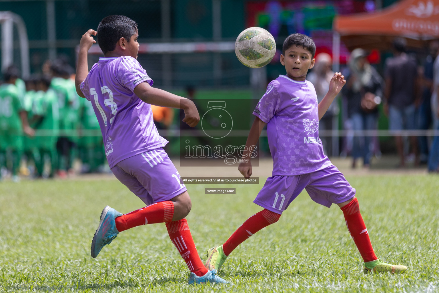 Day 2 of Nestle kids football fiesta, held in Henveyru Football Stadium, Male', Maldives on Thursday, 12th October 2023 Photos: Shuu Abdul Sattar / mages.mv