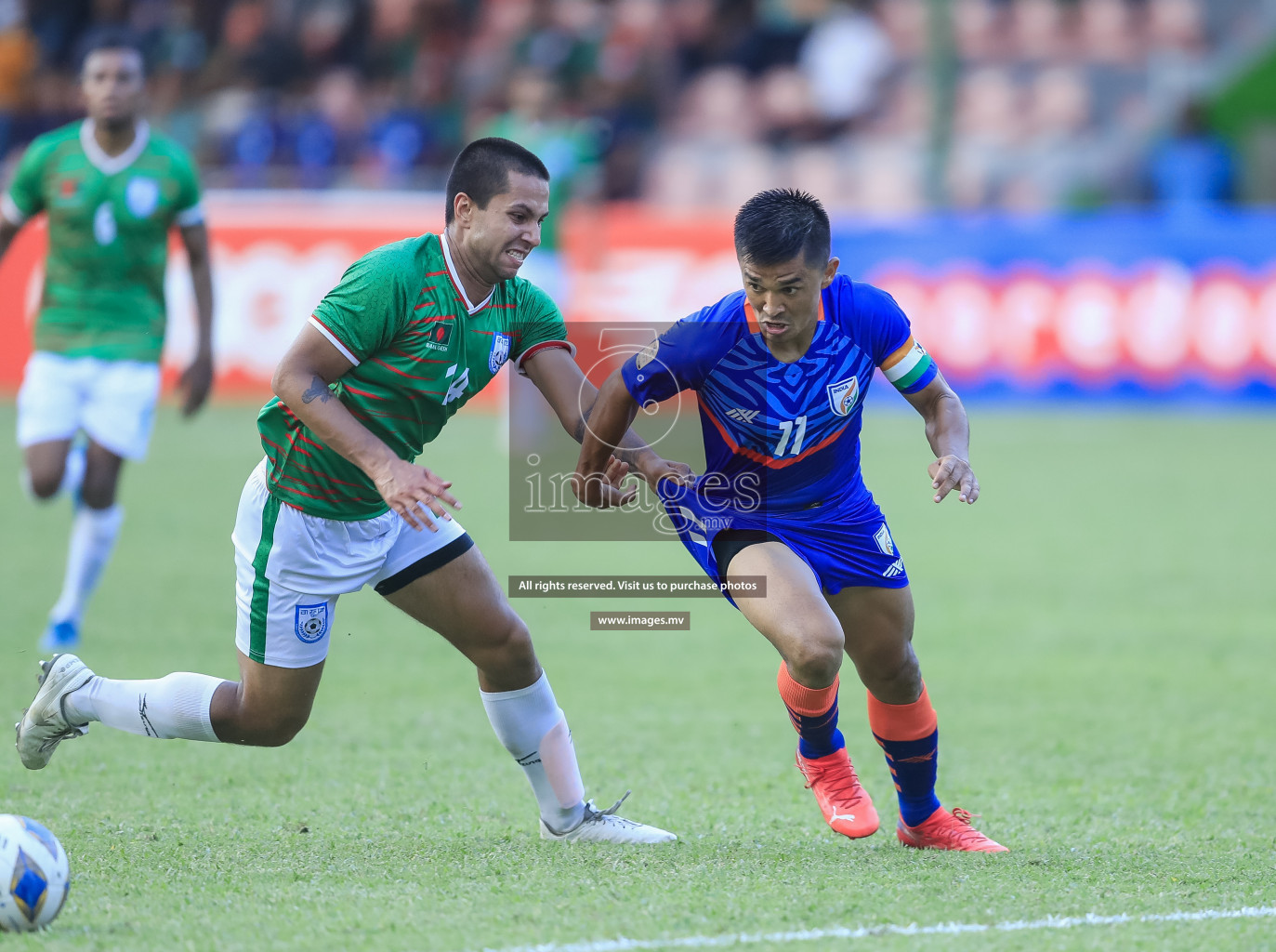 Bangladesh vs India in SAFF Championship 2021 held on 1st October 2021 in Galolhu National Stadium, Male', Maldives