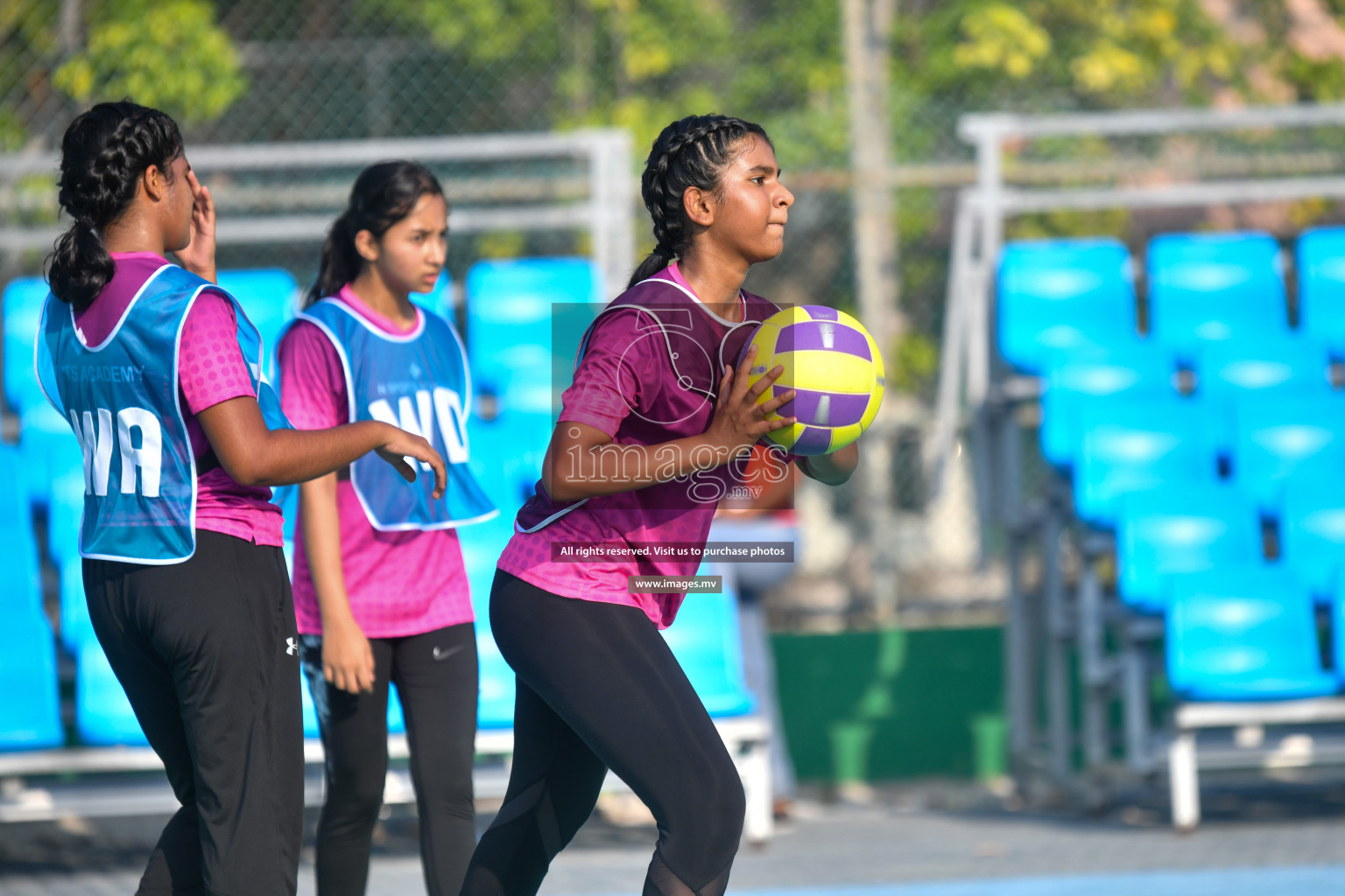 Day 1 of Junior Netball Championship 2022 on 5 March 2022 held in Male', Maldives. Photos by Nausham Waheed.