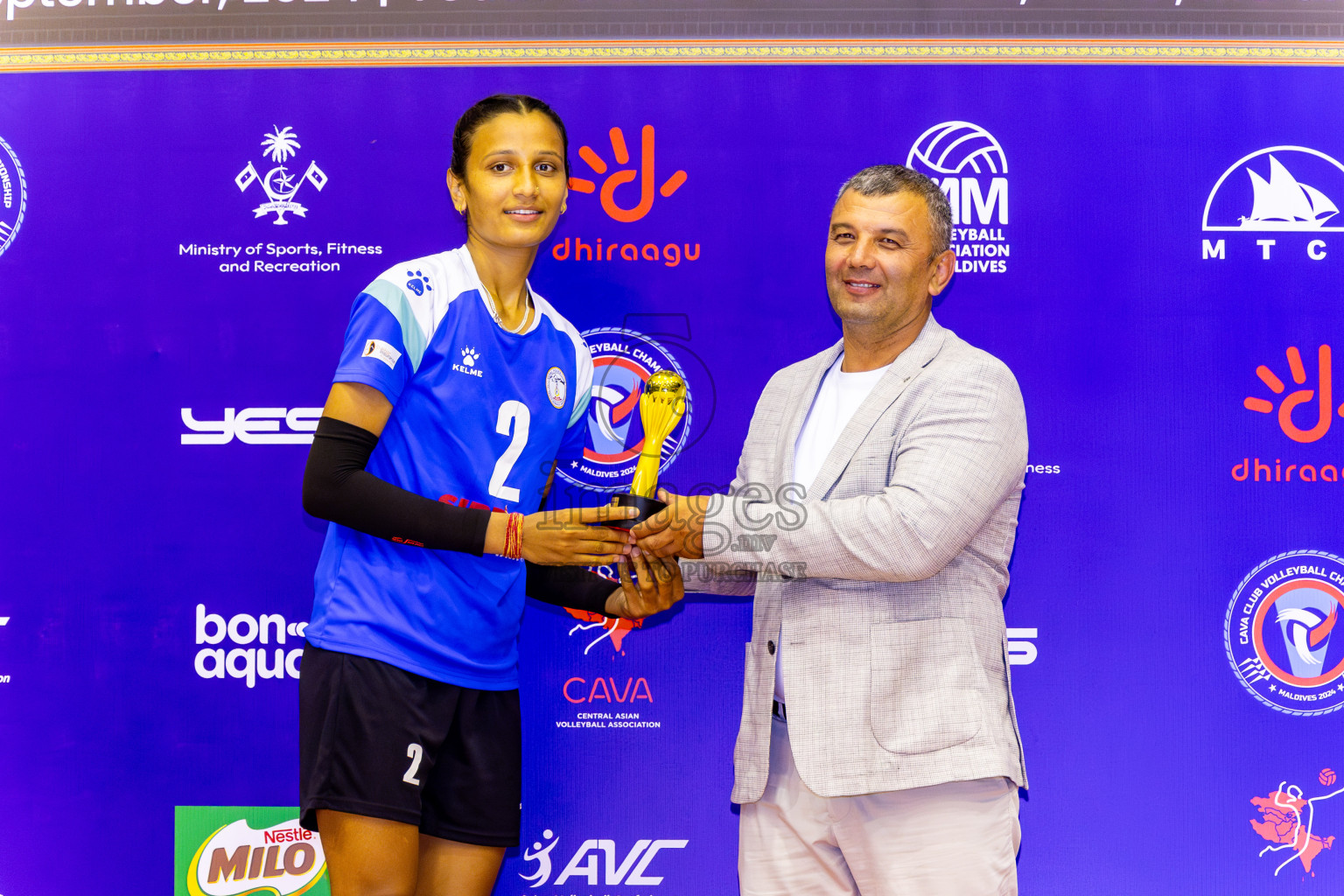 Nepal Police Club vs Humo VC in the Final of CAVA Woman's Volleyball Club Championship 2024 was held in Social Center, Male', Maldives on Saturday, 21st September 2024. Photos: Nausham Waheed / images.mv