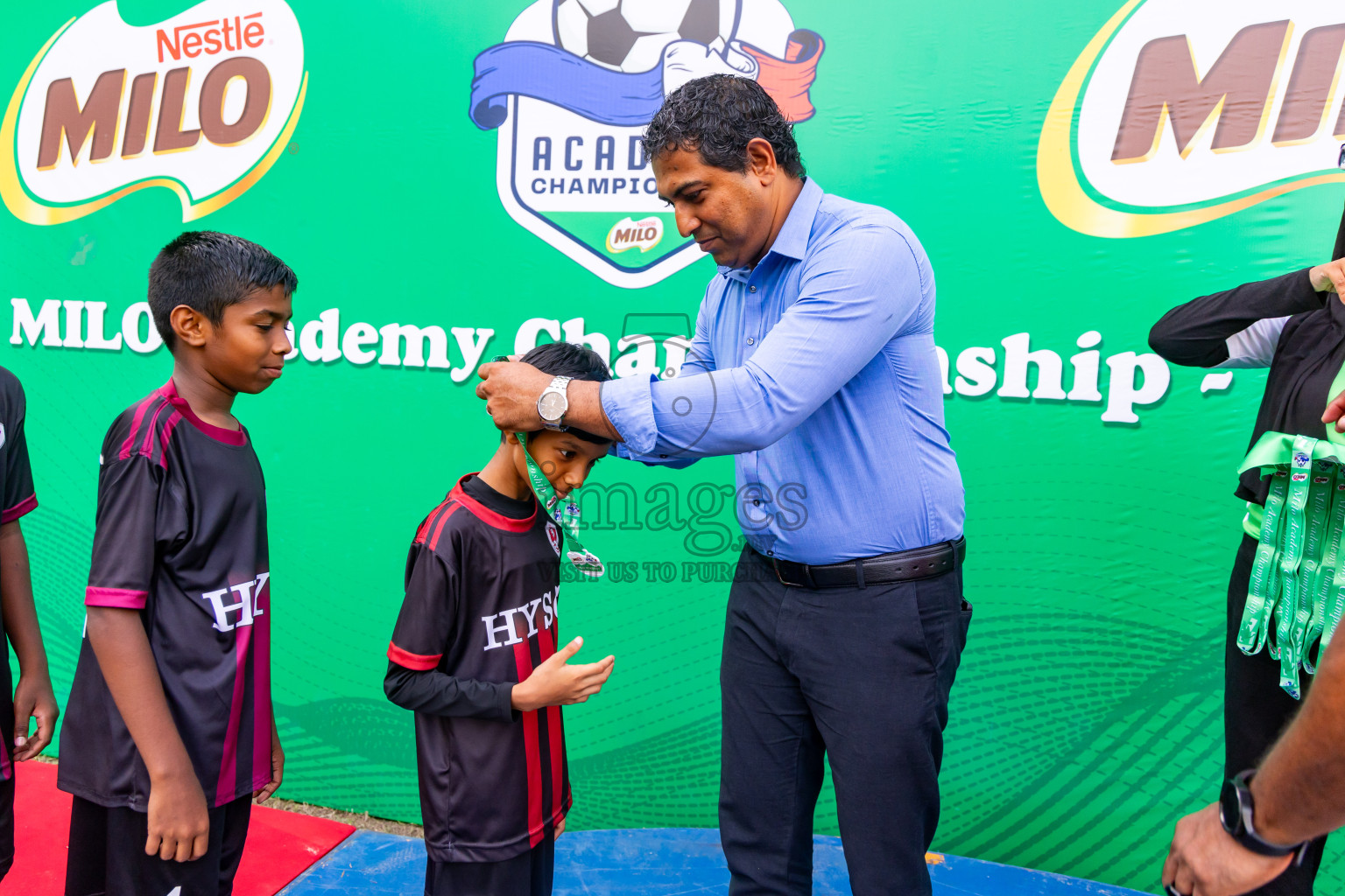 Day 4 of MILO Academy Championship 2024 - U12 was held at Henveiru Grounds in Male', Maldives on Sunday, 7th July 2024. Photos: Nausham Waheed / images.mv