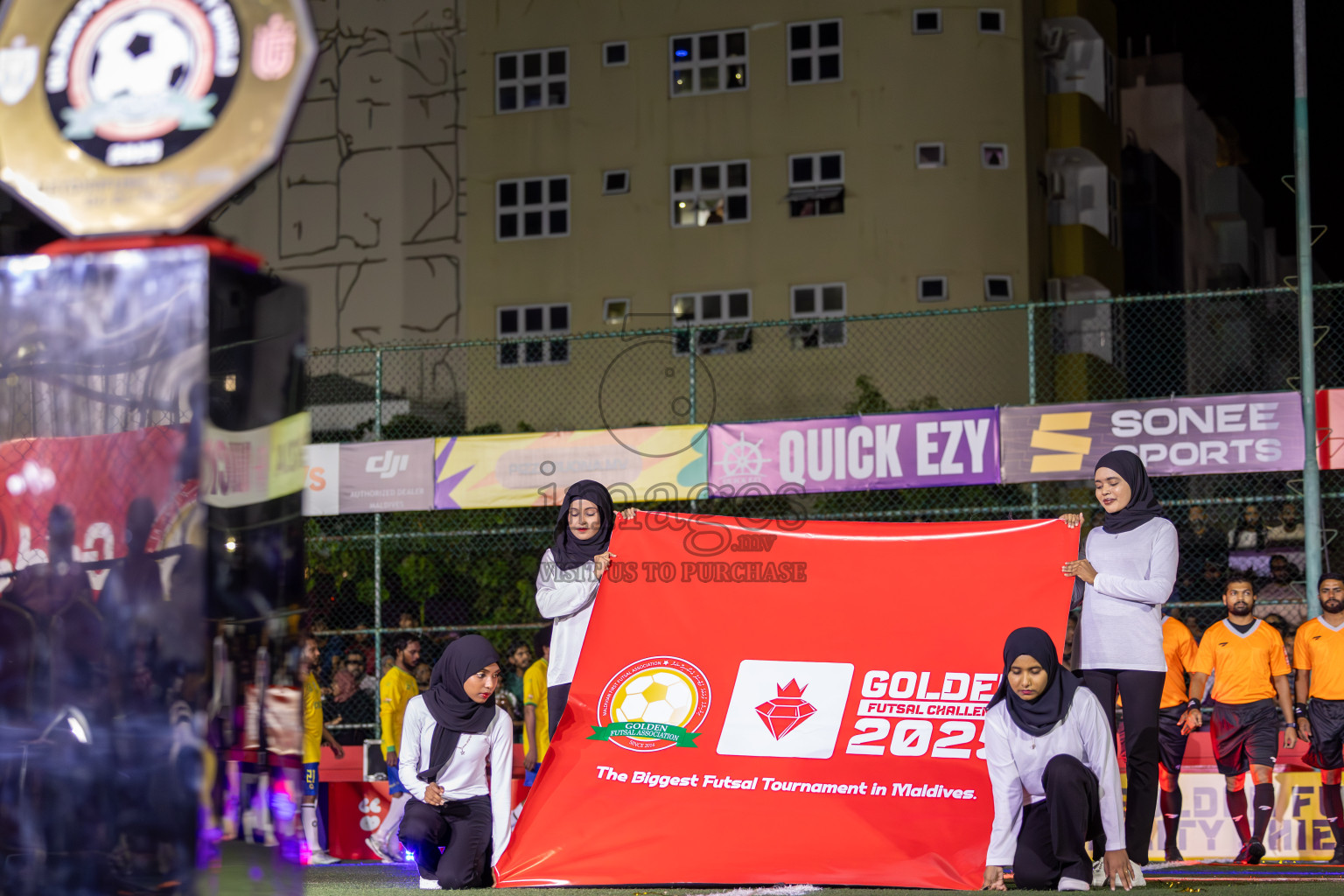 Opening of Golden Futsal Challenge 2025 with Charity Shield Match between L.Gan vs B.Eydhafushi was held on Saturday, 4th January 2025, in Hulhumale', Maldives Photos: Ismail Thoriq / images.mv