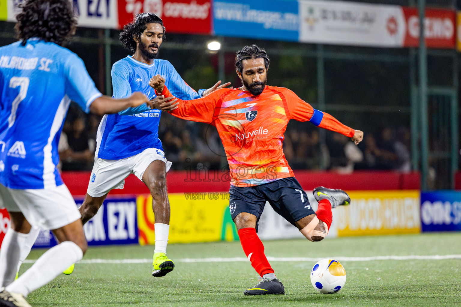 Sh Kanditheemu vs Sh Milandhoo in Day 11 of Golden Futsal Challenge 2025 was held on Wednesday, 15th January 2025, in Hulhumale', Maldives Photos: Nausham Waheed / images.mv