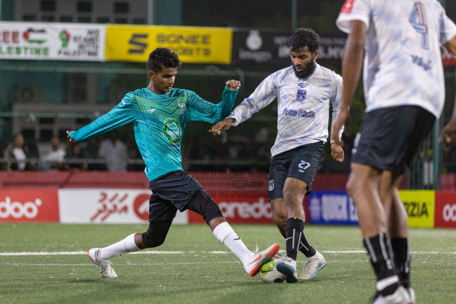 F Magoodhoo vs F Nilandhoo in Day 4 of Golden Futsal Challenge 2024 was held on Thursday, 18th January 2024, in Hulhumale', Maldives Photos: Nausham Waheed / images.mv