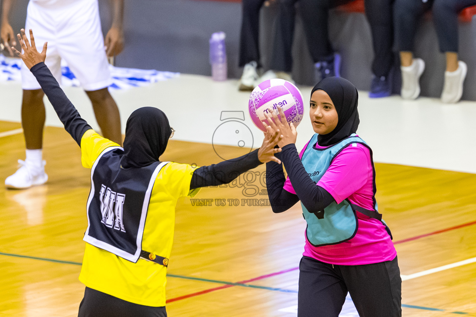 Day 8 of 24th Milo Netball Association Championship was held in Social Center at Male', Maldives on Monday, 8th September 2025. Photos: Mohamed Mahfooz Moosa / images.mv