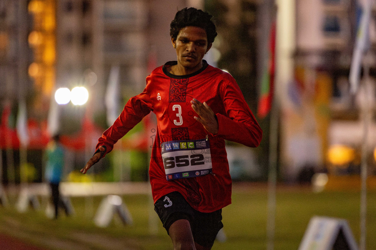 Day 1 of MWSC Interschool Athletics Championships 2024 held in Hulhumale Running Track, Hulhumale, Maldives on Saturday, 9th November 2024. 
Photos by: Hassan Simah / Images.mv