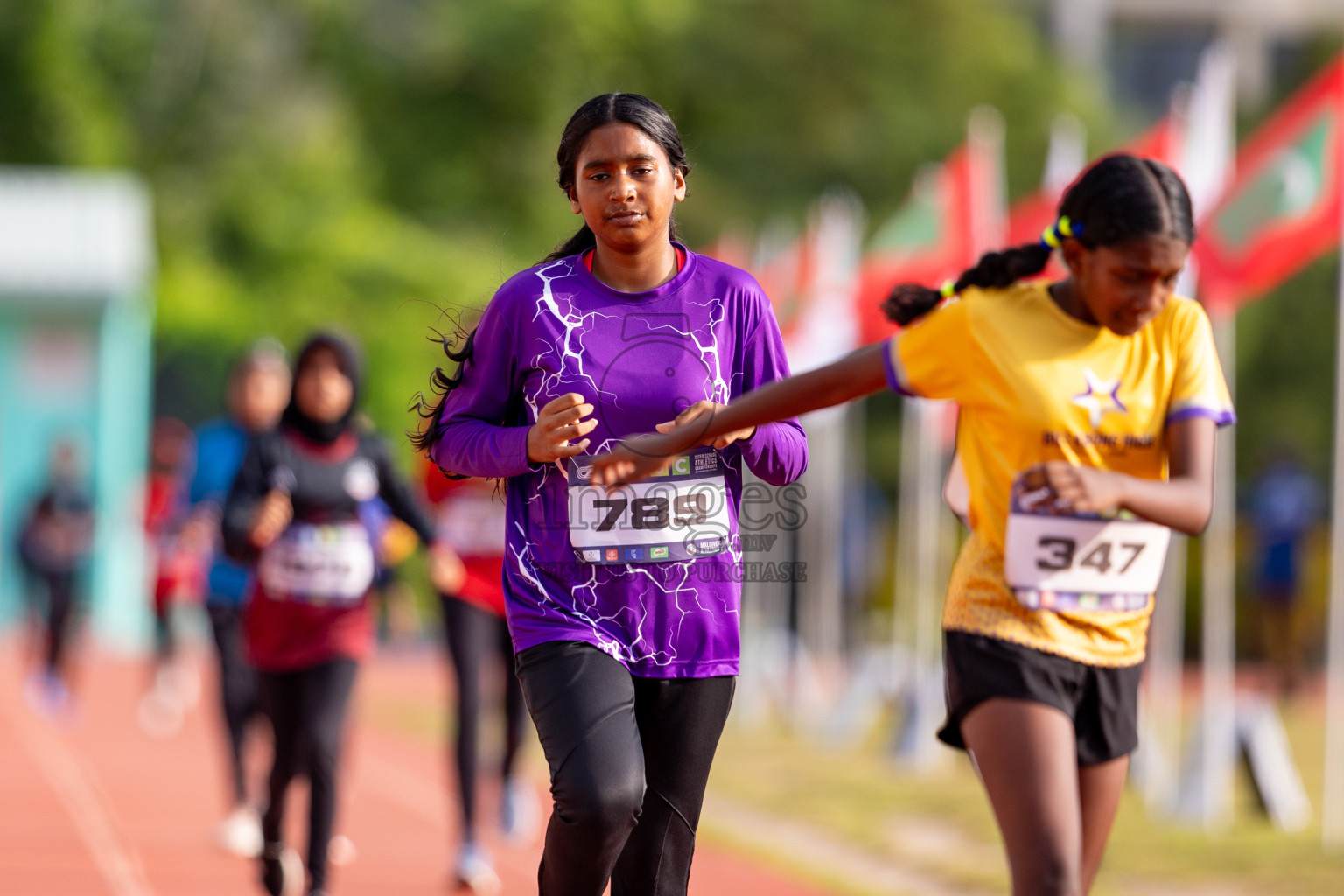 Day 3 of MWSC Interschool Athletics Championships 2024 held in Hulhumale Running Track, Hulhumale, Maldives on Monday, 11th November 2024. 
Photos by: Hassan Simah / Images.mv