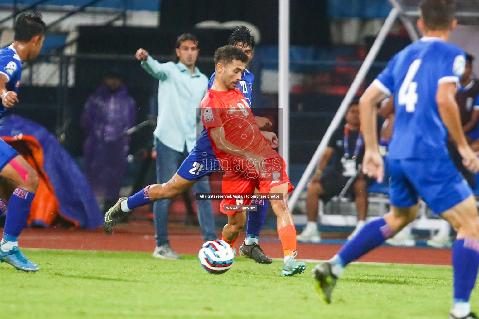 Nepal vs India in SAFF Championship 2023 held in Sree Kanteerava Stadium, Bengaluru, India, on Saturday, 24th June 2023. Photos: Hassan Simah / images.mv