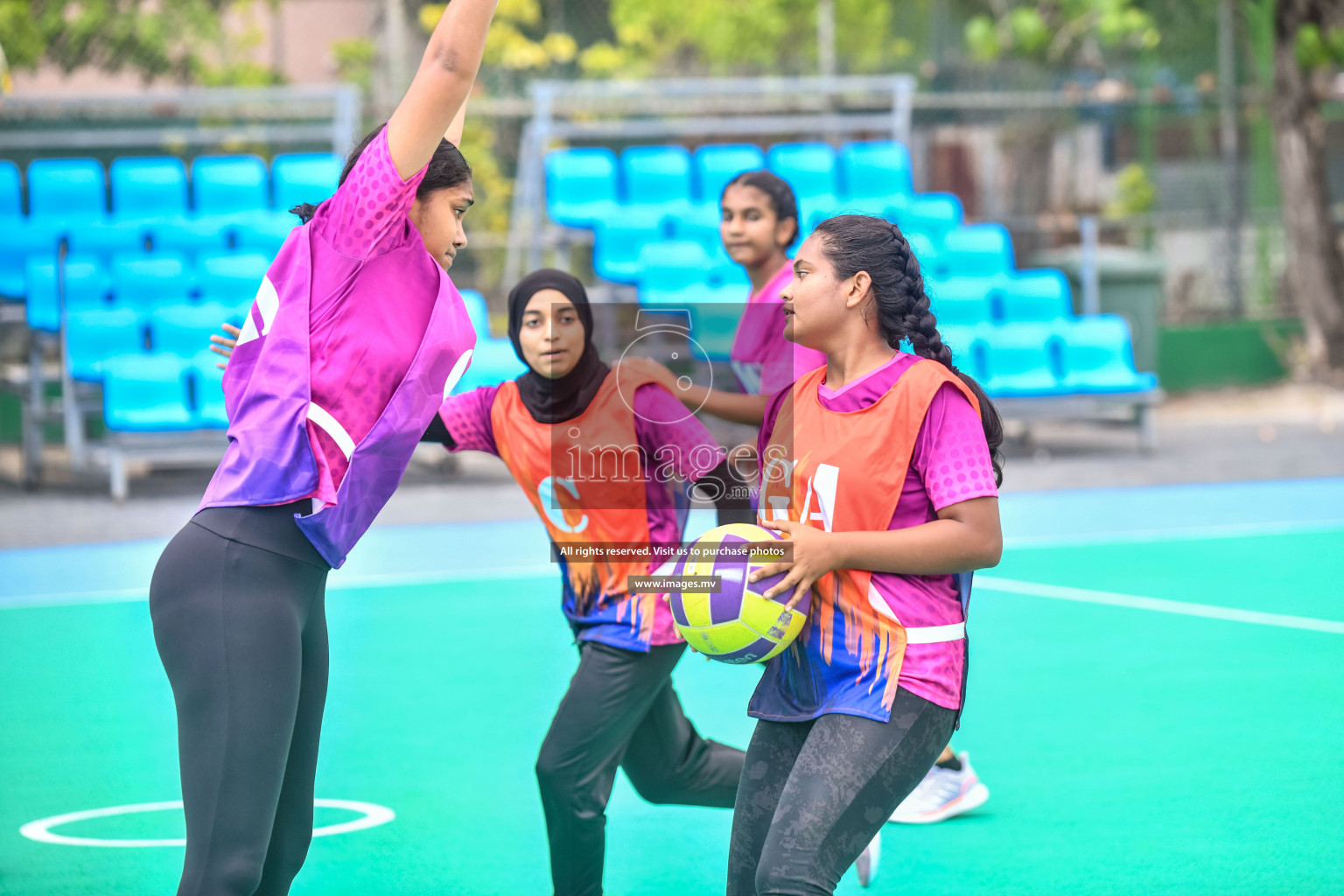 Day 10 of Junior Netball Championship 2022 held in Male', Maldives. Photos by Nausham Waheed