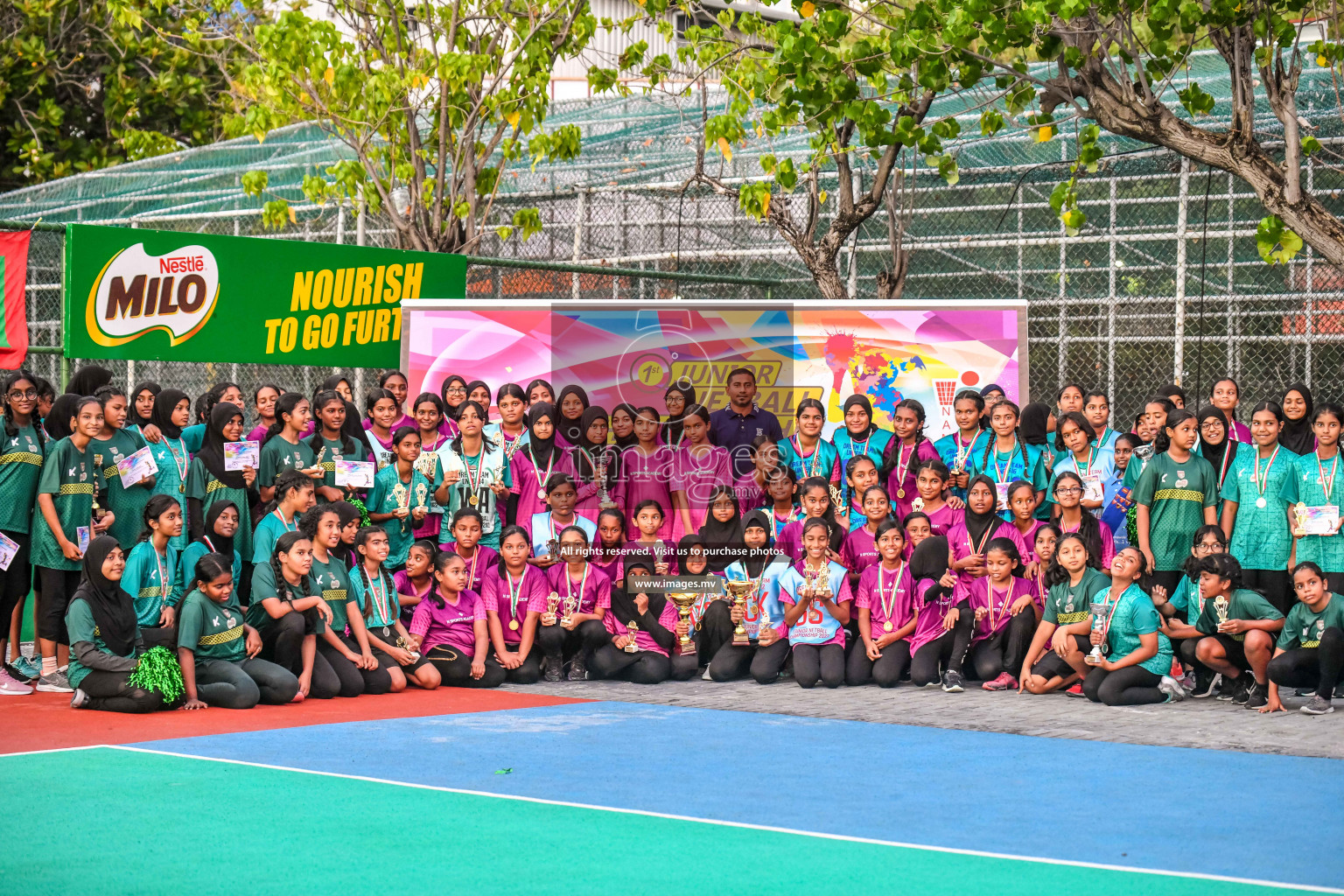 Final of Junior Netball Championship 2022 held in Male', Maldives on 19th March 2022. Photos by Nausham Waheed