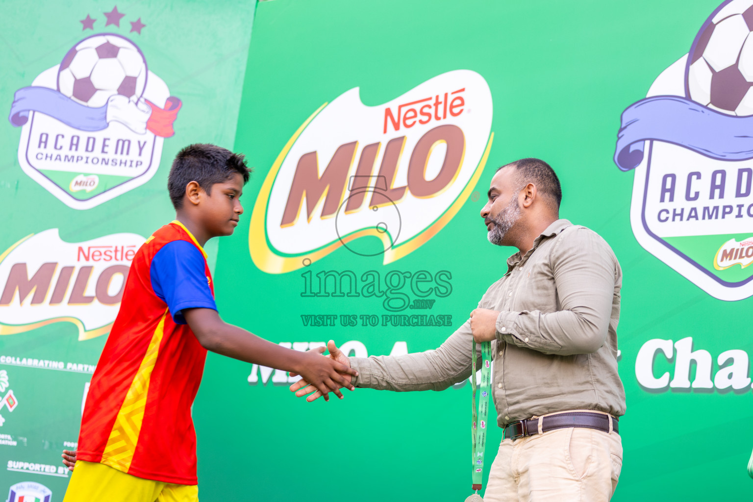 Day 3 of MILO Academy Championship 2025 (U-12) was held at Henveiru Stadium in Male', Maldives on Saturday, 3rd May 2025. Photos: Ismail Thoriq / images.mv
