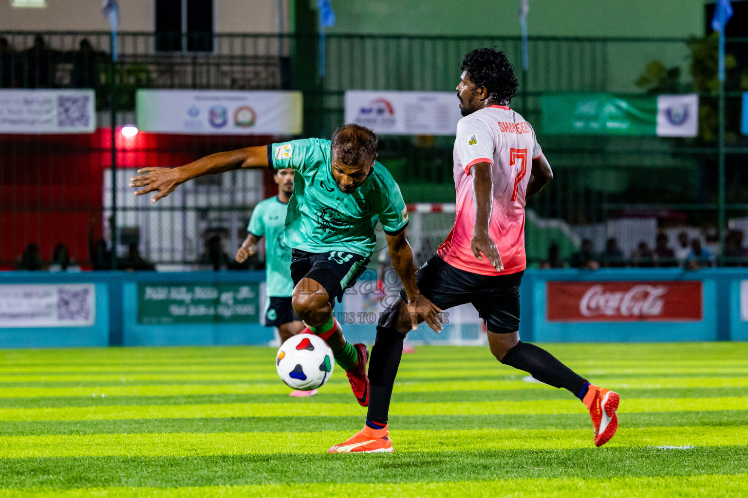 Raiymandhoo FC vs Naalaafushi YC in Day 2 of Laamehi Dhiggaru Ekuveri Futsal Challenge 2024 was held on Saturday, 27th July 2024, at Dhiggaru Futsal Ground, Dhiggaru, Maldives Photos: Nausham Waheed / images.mv