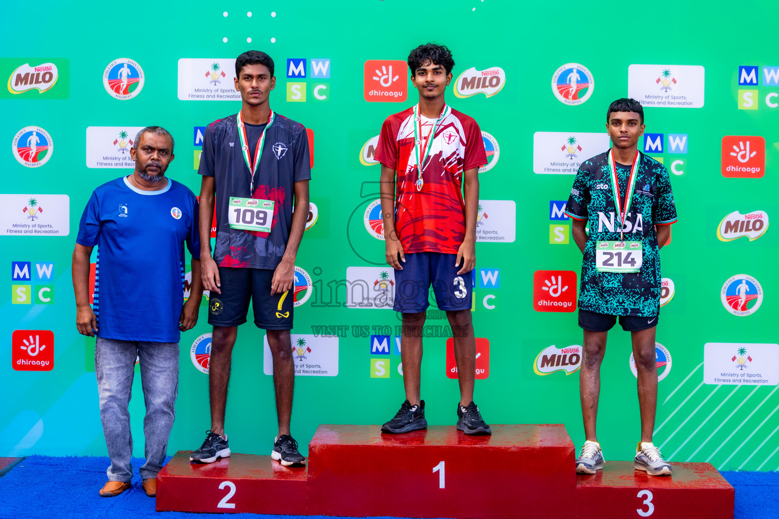 Day 2 of 12th Milo Association Championships was held in Ekuveni Track at Male', Maldives on Friday, 25th April 2025. Photos: Nausham Waheed / images.mv