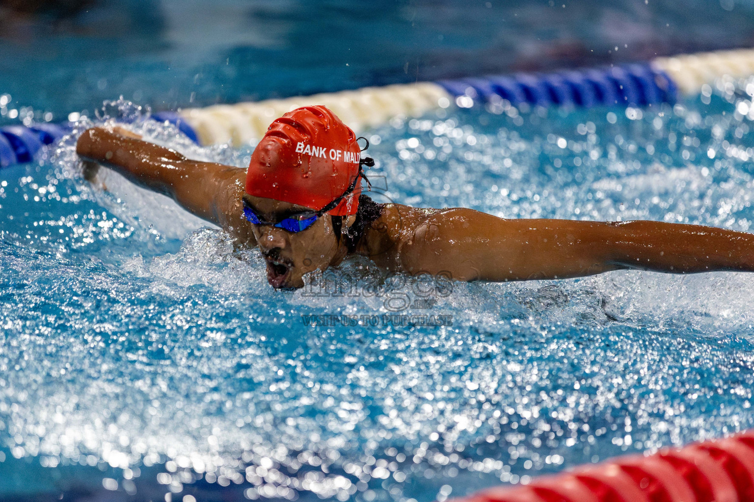 Day 2 of National Swimming Competition 2024 held in Hulhumale', Maldives on Saturday, 14th December 2024. Photos: Hassan Simah / images.mv