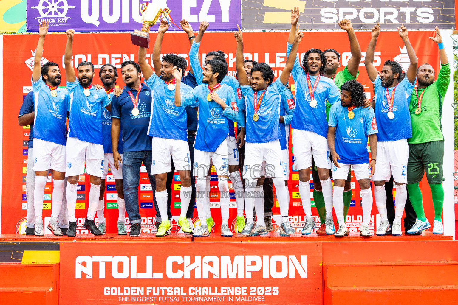 Sh Kanditheemu vs Sh Milandhoo in Day 21 of Golden Futsal Challenge 2025 was held on Saturday , 25th January 2025, in Hulhumale', Maldives.
Photos: Ismail Thoriq / images.mv