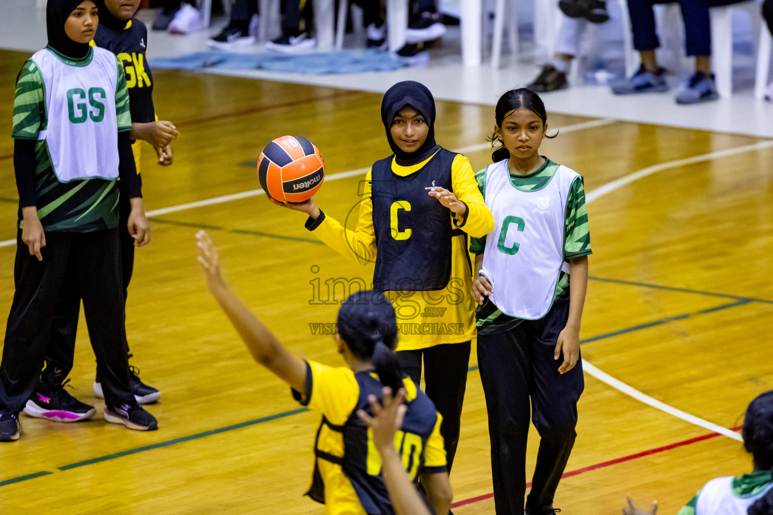 Day 1 of 25th Milo Inter-School Netball Tournament was held in Social Center at Male', Maldives on Thursday, 8th August 2024. Photos: Nausham Waheed / images.mv